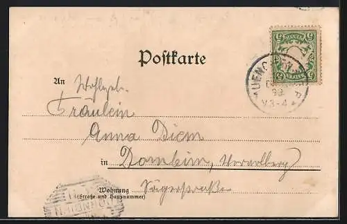 Lithographie München, Restaurant Rathauskeller, Innenansicht