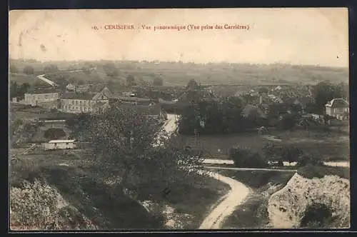 AK Cerisiers, Vue panoramique, Vue prise des Carrières