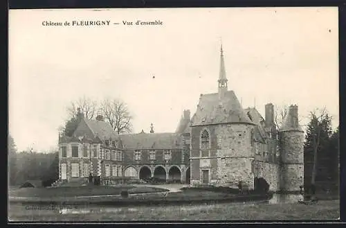 AK Fleurigny, Château de Fleurigny, vue d`ensemble