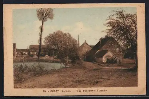 AK Cudot /Yonne, Vue d`ensemble d`Aubigny