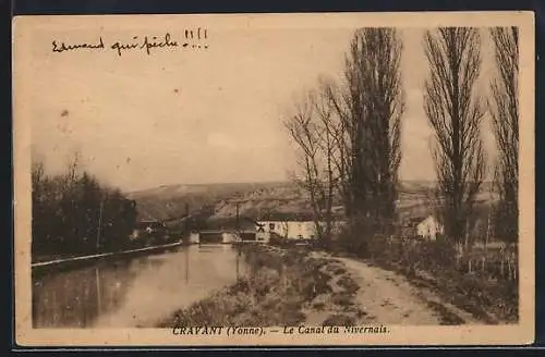 AK Cravant /Yonne, Le Canal du Nivernais
