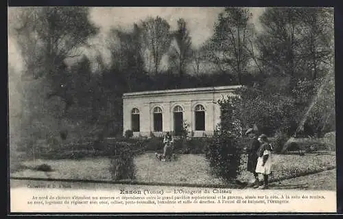 AK Esnon /Yonne, L`Orangerie du Château et jardin aménagé