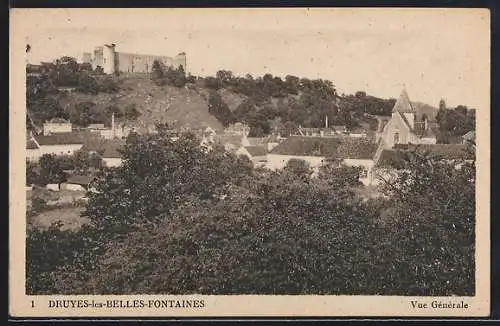 AK Druyes-les-Belles-Fontaines, Vue générale