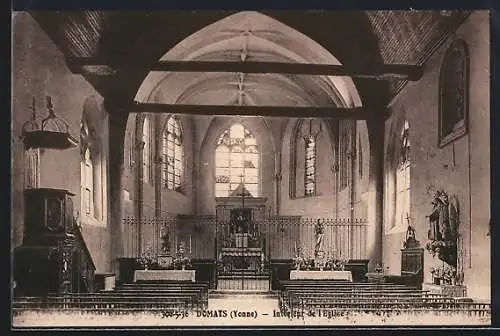 AK Domats /Yonne, Intérieur de l`Église