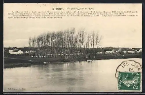 AK Etigny, Vue générale, prise de l`Yonne