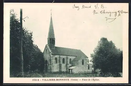 AK Villiers-Bonneux /Yonne, Place de l`Église