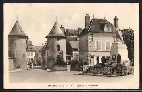 AK Chablis /Yonne, Les Tours et le Monument