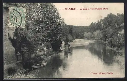 AK Chablis, Le Serein, vue du Grand Pont