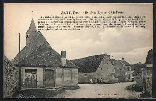 AK Passy /Yonne, Entrée du Pays du côté de Vézelay