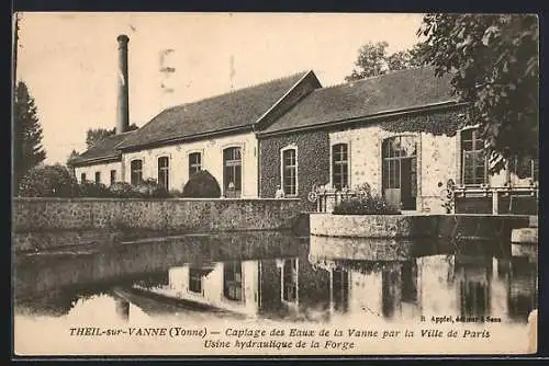 AK Theil-sur-Vanne /Yonne, Captage des Eaux de la Vanne par la Ville de Paris, Usine hydraulique de la Forge
