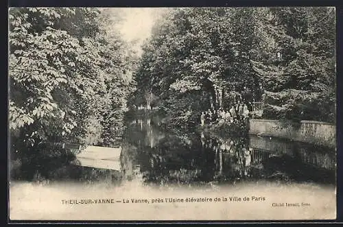 AK Theil-sur-Vanne, La Vanne, près l`Usine élévatoire de la Ville de Paris