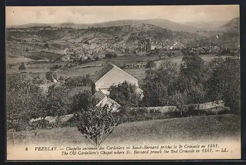 AK Vezelay, Chapelle ancienne des Cordeliers où Saint-Bernard prêcha la 2e Croisade en 1141