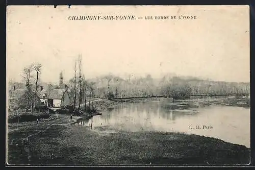AK Champigny-sur-Yonne, Les bords de l`Yonne