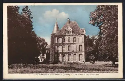 AK Champigny-sur-Yonne /Yonne, Le Château, Facade Sud-Est