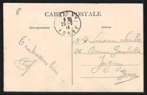 AK Champigny-sur-Yonne /Yonne, L`Abside de l`Église