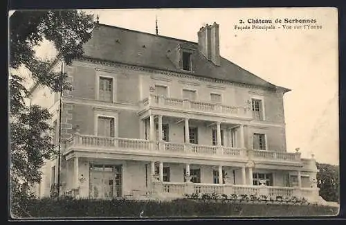 AK Serbonnes, Château de Serbonnes, Facade Principale, Vue sur l`Yonne