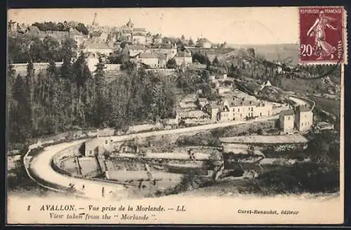 AK Avallon, Vue prise de la Morlande