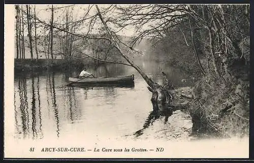 AK Arcy-sur-Cure, La Cure sous les Grottes
