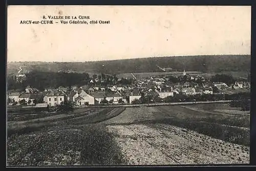 AK Arcy-sur-Cure, Vue Générale côté Ouest dans la vallée de la Cure
