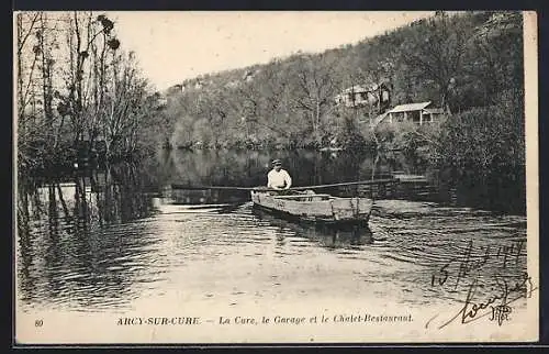 AK Arcy-sur-Cure, La Cure, le Garage et le Chalet-Restaurant