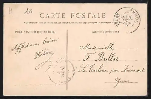 AK Seignelay, La Hutte Gauloise, vue prise du Chemin