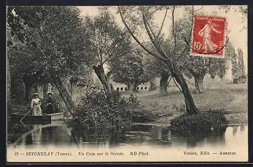 AK Seignelay /Yonne, Un Coin sur le Serein