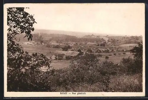 AK Rosoy, Vue générale du village et des environs verdoyants