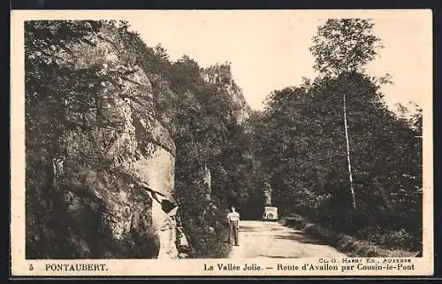 AK Pontaubert, La Vallée Jolie, Route d`Avallon par Cousin-le-Pont