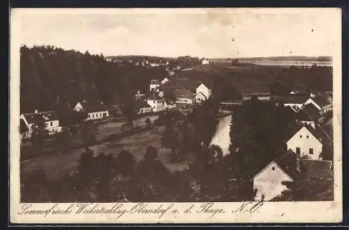 AK Weikertschlag a. d. Thaya, Totalansicht aus der Vogelschau