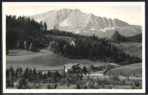 AK Mitterbach, Villa Erika mit Umgebung aus der Vogelschau