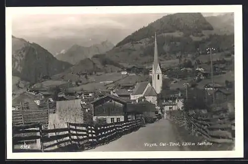AK Virgen /Ost-Tirol, Ortsansicht von der Eingangsstrasse aus