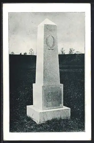 AK Ostermiething, Gedenkstein für den Gendarm August Strauss