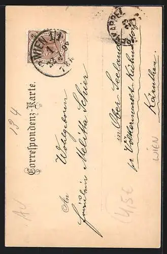 Künstler-AK Wien, Partie am Neuen Markt