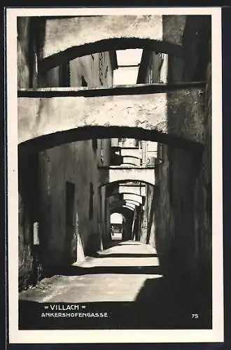 AK Villach, Blick in die Ankershofengasse