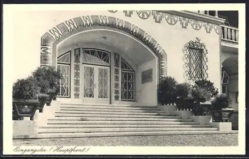 AK Weyer, Das Eingangstor d. Kuranstalt d. Versicherungskasse für Kaufmännische Angestellte in Wien