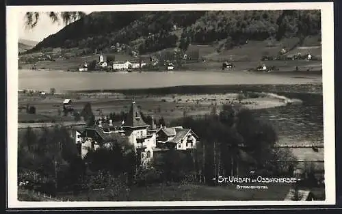 AK St. Urban /Ossiachersee, Totalansicht mit Strandhotel