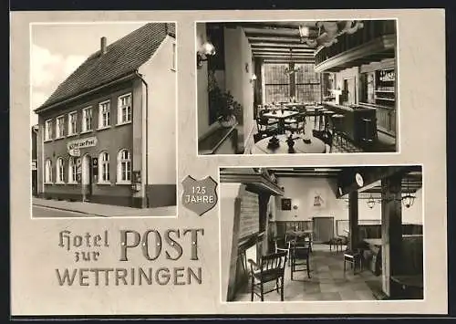 AK Wettringen / Steinfurt, 125 Jahre Hotel zur Post, Innenansichten