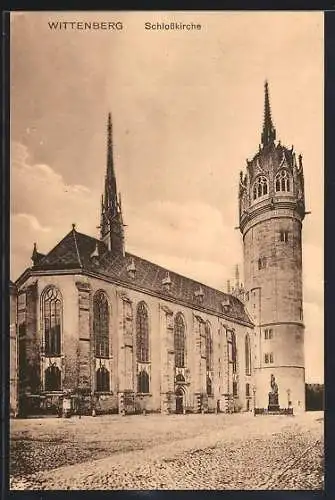 AK Wittenberg / Elbe, Schlosskirche