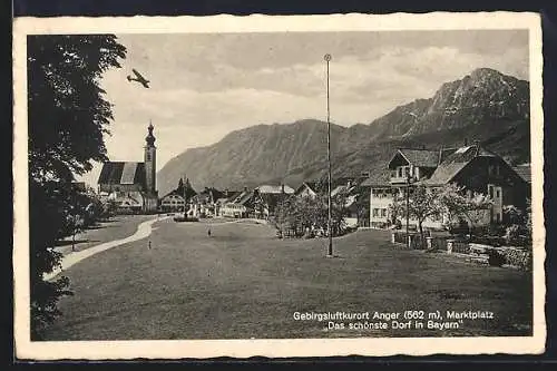 AK Anger / Bad Reichenhall, Marktplatz mit Kirche