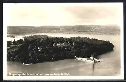 AK Mainau, Fliegeraufnahme vom Schloss