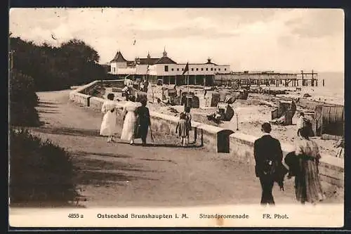 AK Brunshaupten i. M., Strandpromenade
