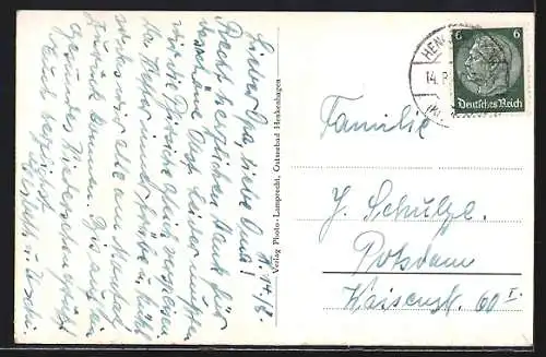 AK Henkenhagen-Ziegenberg, Ortsansicht aus der Vogelschau