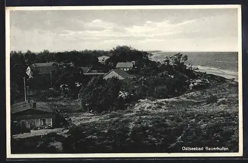 AK Bauerhufen, Teilansicht mit Ostseeküste