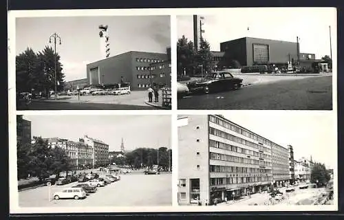 AK Tampere, Geschäfte und Strassenpartie mit Autos