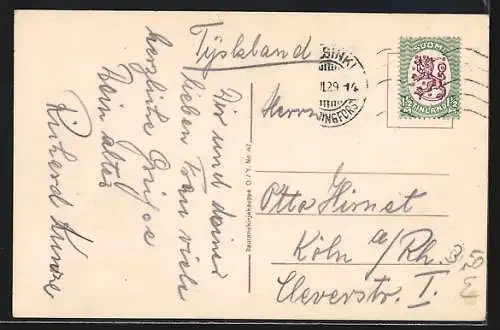 AK Helsinki, Denkmal im Park