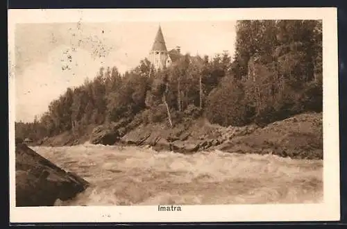 AK Imatra, Flusspartie mit Bäumen