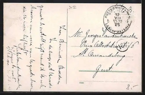 AK Essen, Synagoge an Strasse mit Jahrhundertbrunnen