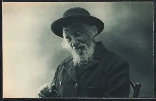 AK An Orthodox Jew of Jerusalem, Judaika, Orhodoxer Jude aus Jerusalem