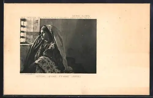 AK Istchi, Jeune Femme Juive am Fenster