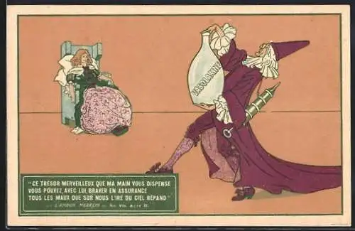 AK Reklame für Medikament Vasolaxine der Laboratoires Fournier, Paris